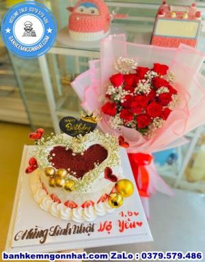 Combo Bánh Kem Và Hoa Tươi 39